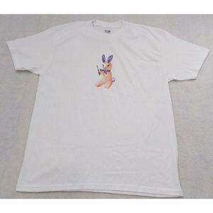 Obey Bunny With Pocket Knife T-Shirt White Size Medium